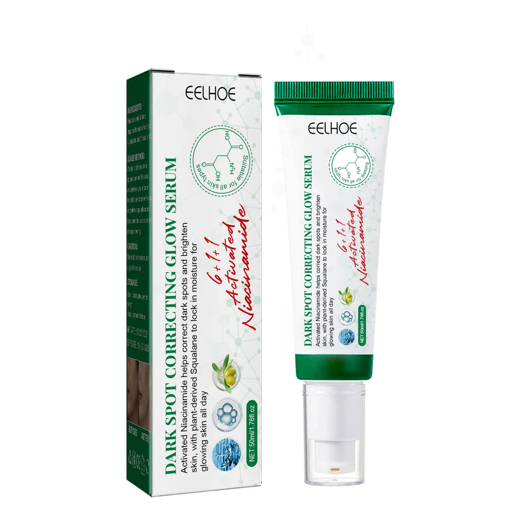 Dark Spot Correcting Glow Serum Fade Pigment Freckle Melasma Melanin Improves Dull Skin Facial Whitening Brightening Essence Oasis Select 50ml boxed