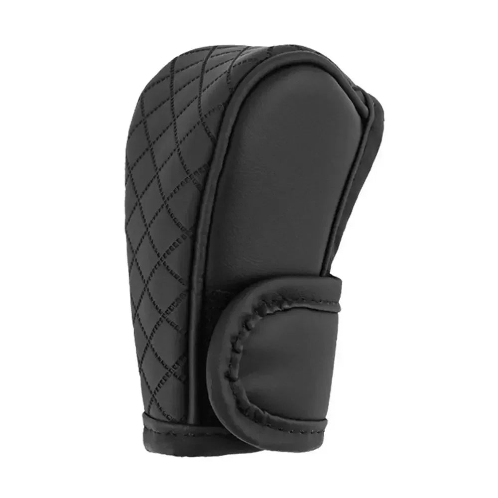 Car Shift Handle Cover PU Leather Non-Slip Wear-resistant Shift Knob Decor Protective Cover Universal Car Interior Accessories Oasis Select