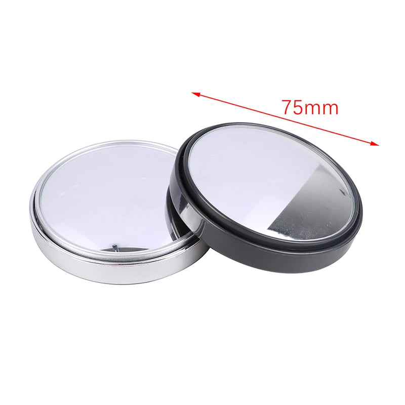 2PCS 75MM 3R-036 Stick-on Convex Blind Spot Rearview Mirror With Adjustable Wide Angle Oasis Select