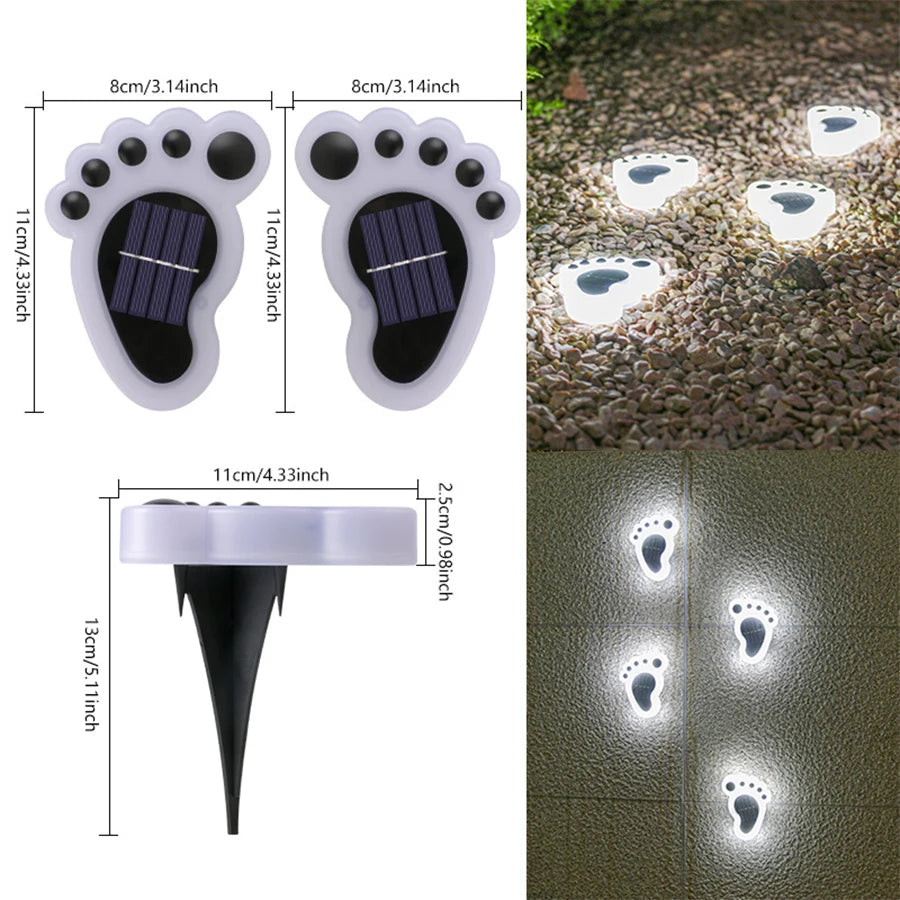 2-Pack Solar LED Garden Path Lights – IP65 Waterproof, Auto On/Off Solar Garden Lights Oasis Select White Light