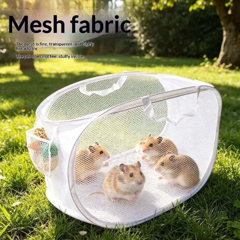 Foldable Small Pet Playpen – Breathable Mesh for Chicks & Ducklings