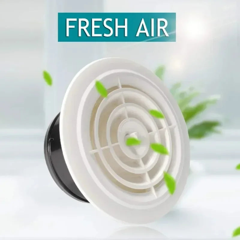 Round Air Vent Louver Grille Cover Outlet Adjustable Exhaust Vent Ducting Ventilation Grilles 75/100/125/150mm Oasis Select