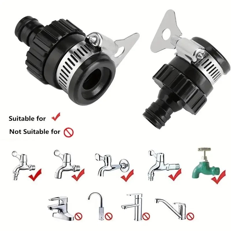 2-Pack Universal Faucet Adapter | Quick Connect Garden Hose Fitting