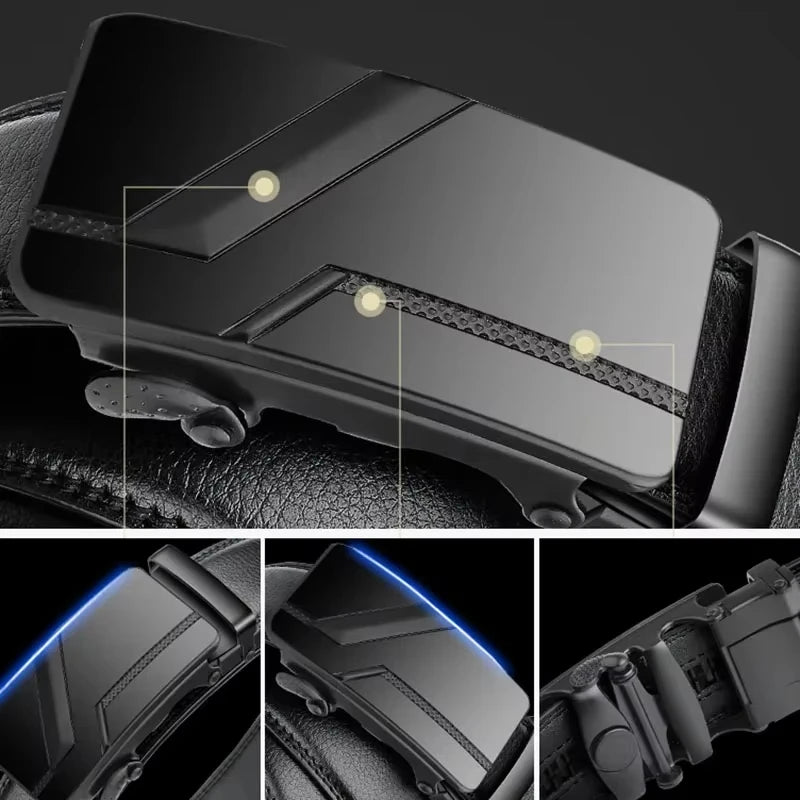 Men's quality belt, luxury belt, black men's automatic buckle, jeans men's belt, suit belt Oasis Select