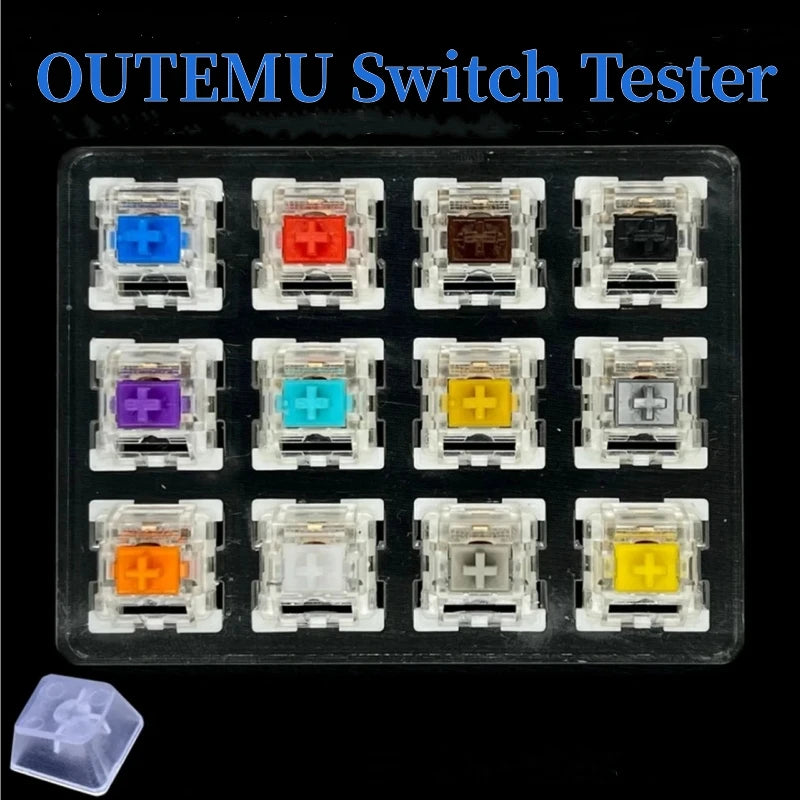 Outemu Switch Tester for Mechanical Keyboard Gaming Switch 9 12 Key Blue Linear Clicky Slient Silver White Axis Customize Gaming Oasis Select