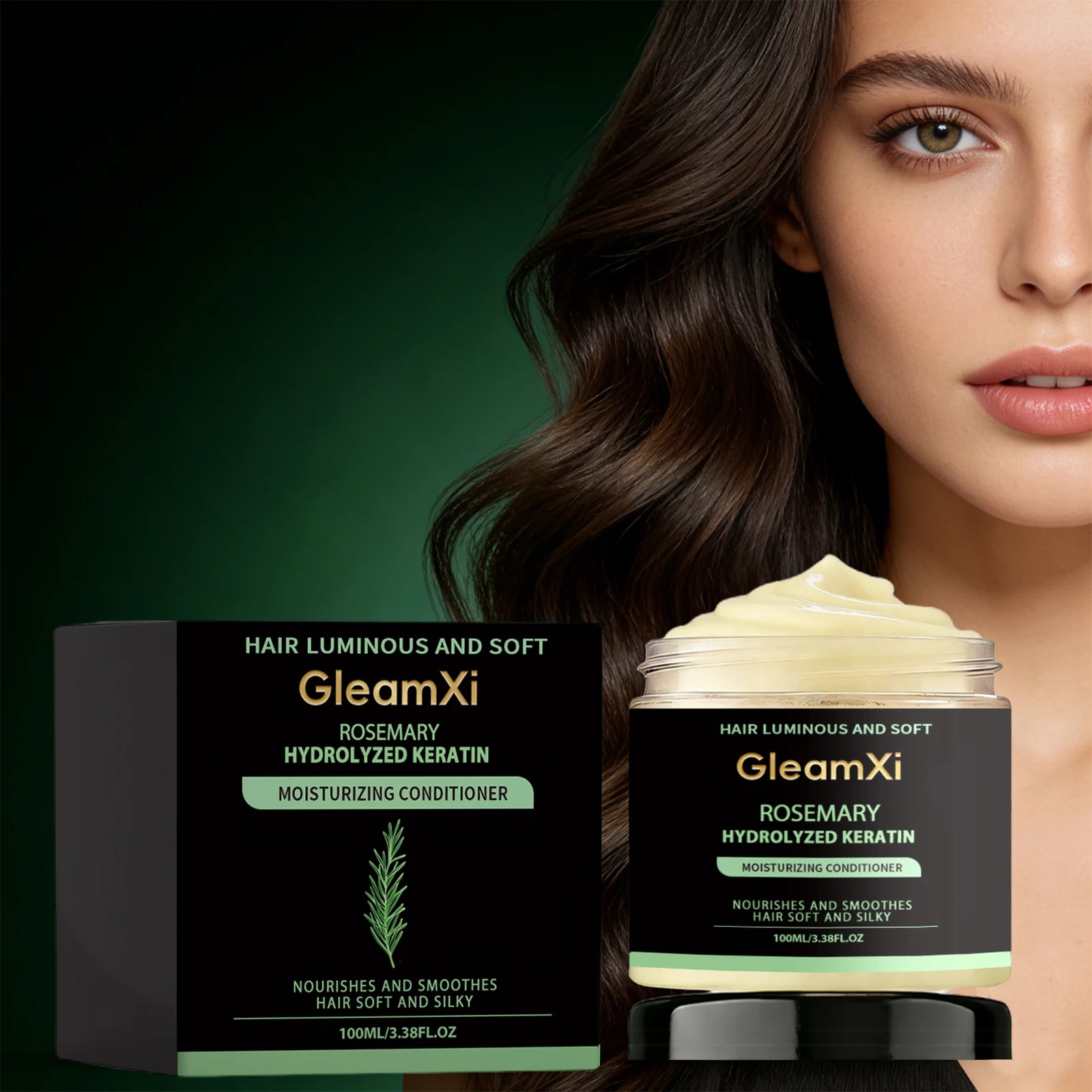 Rosemary Hair Conditioner Smooth Hair Improve Dryness Repair Damaged Frizzy Hair Reduce Hair Splitting Strengthen Hair Care Oasis Select