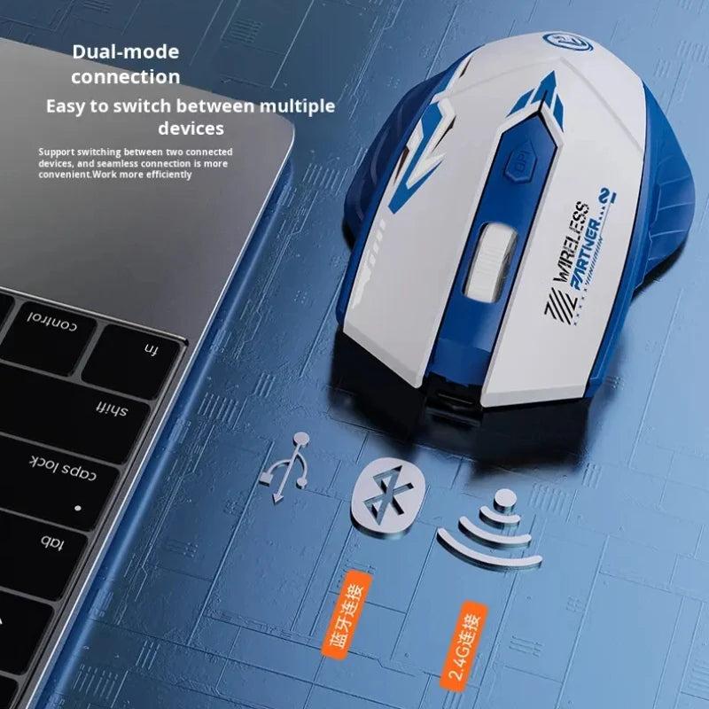 DIXSG Bluetooth 5.2 Dual-Mode Wireless Mouse – 1600 DPI, 6 Button Wireless Mouse Oasis Select
