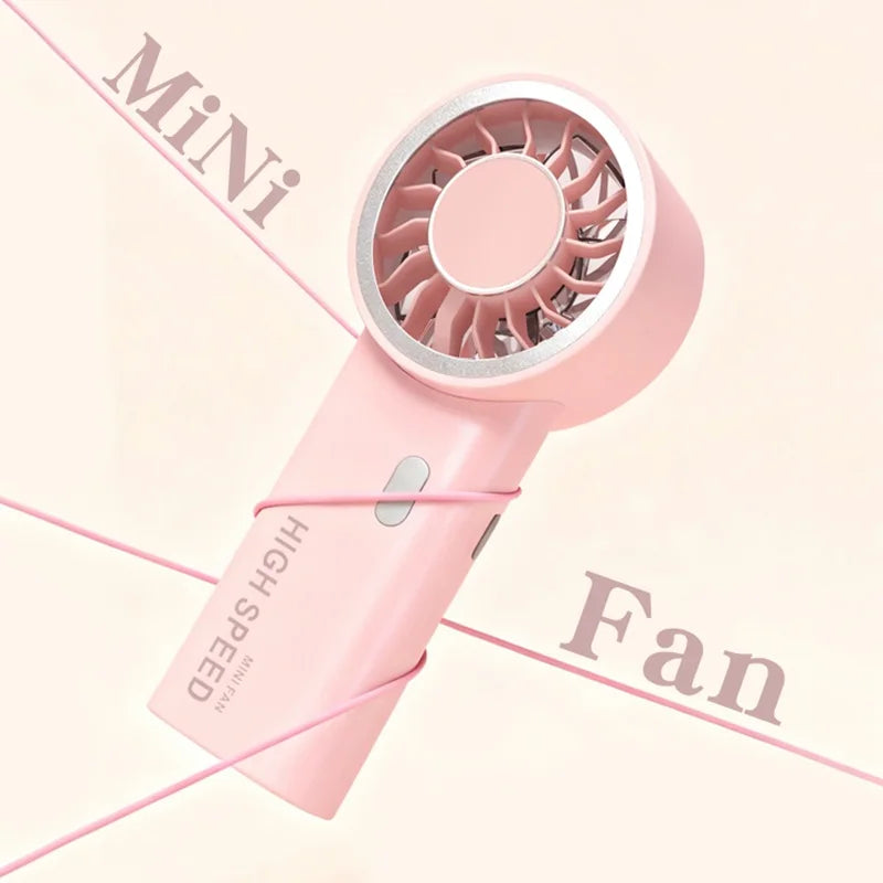 High Speed Mini Handheld Fan Brushless Motor Turbo Pocket Fan USB Rechargeable 3-Speed Silent Cooling Fan Portable Outdoor Fan Oasis Select