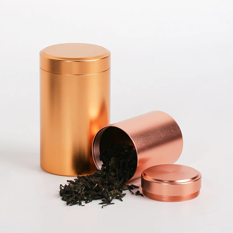 70ML Portable Mini Metal Tea Can Small Travel Sealed Storage Tank Iron Box Pure Aluminum Alloy Tea Box Oasis Select