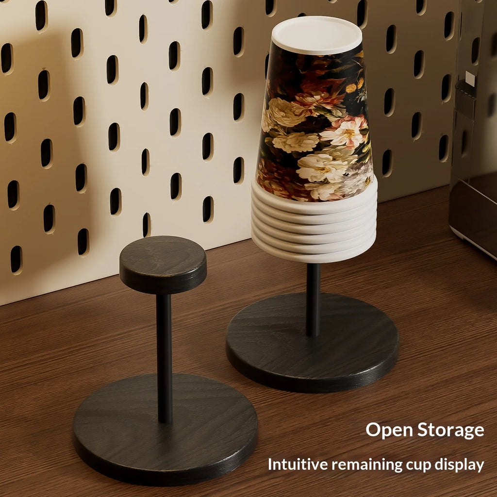 Wooden Cup Dispenser Holder For Paper Coffee Tea Kitchen Countertop Organizer Stand Washing Basket Produce Bowl 2026 Oasis Select
