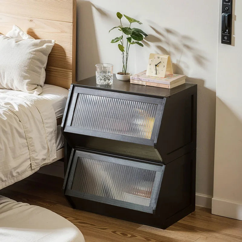 Creative bedside table, simple modern bedroom, household bedside storage, lockers, cabinets, rental room can be stacked Oasis Select