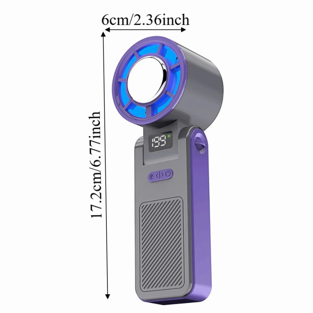 Ice Compress Cool Refrigeration Electric Fan Foldable 199 Gears Personal Cooling Fan Powerful Airflow 199Gears Adjustable Oasis Select