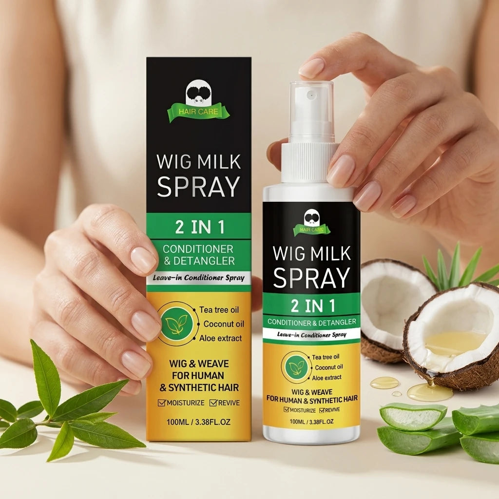 2-in-1 Wig Milk Spray – Anti-Frizz Leave-In Conditioner 100ml Leave-In Conditioner Spray Oasis Select