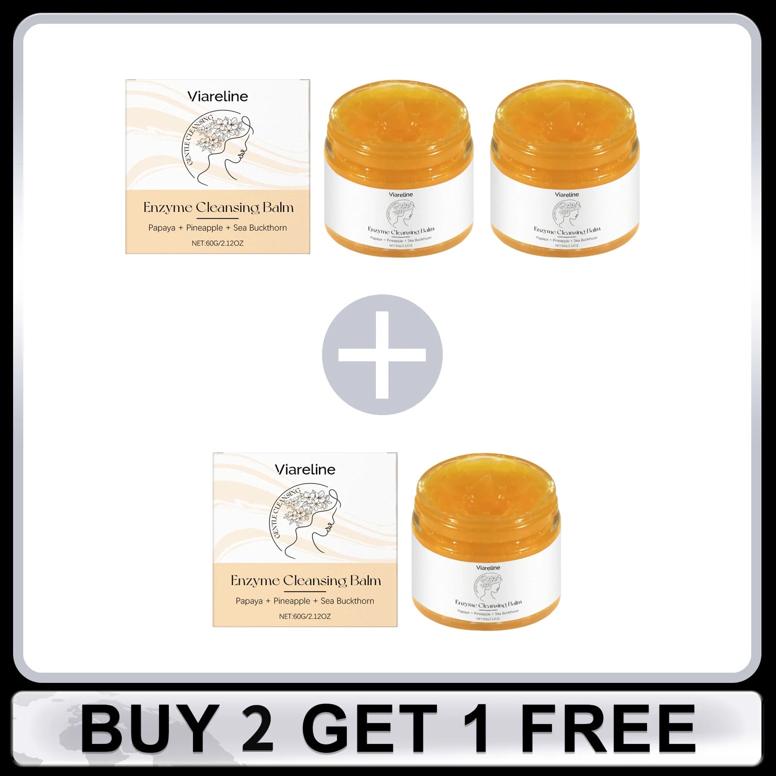 Enzyme Cleansing Balm for Makeup Remover Deep Cleansing Face Pore Refreshing Non-tightening Smoothing Skin Makeup Remover Balm Oasis Select Buy 2 Get 1 Free
