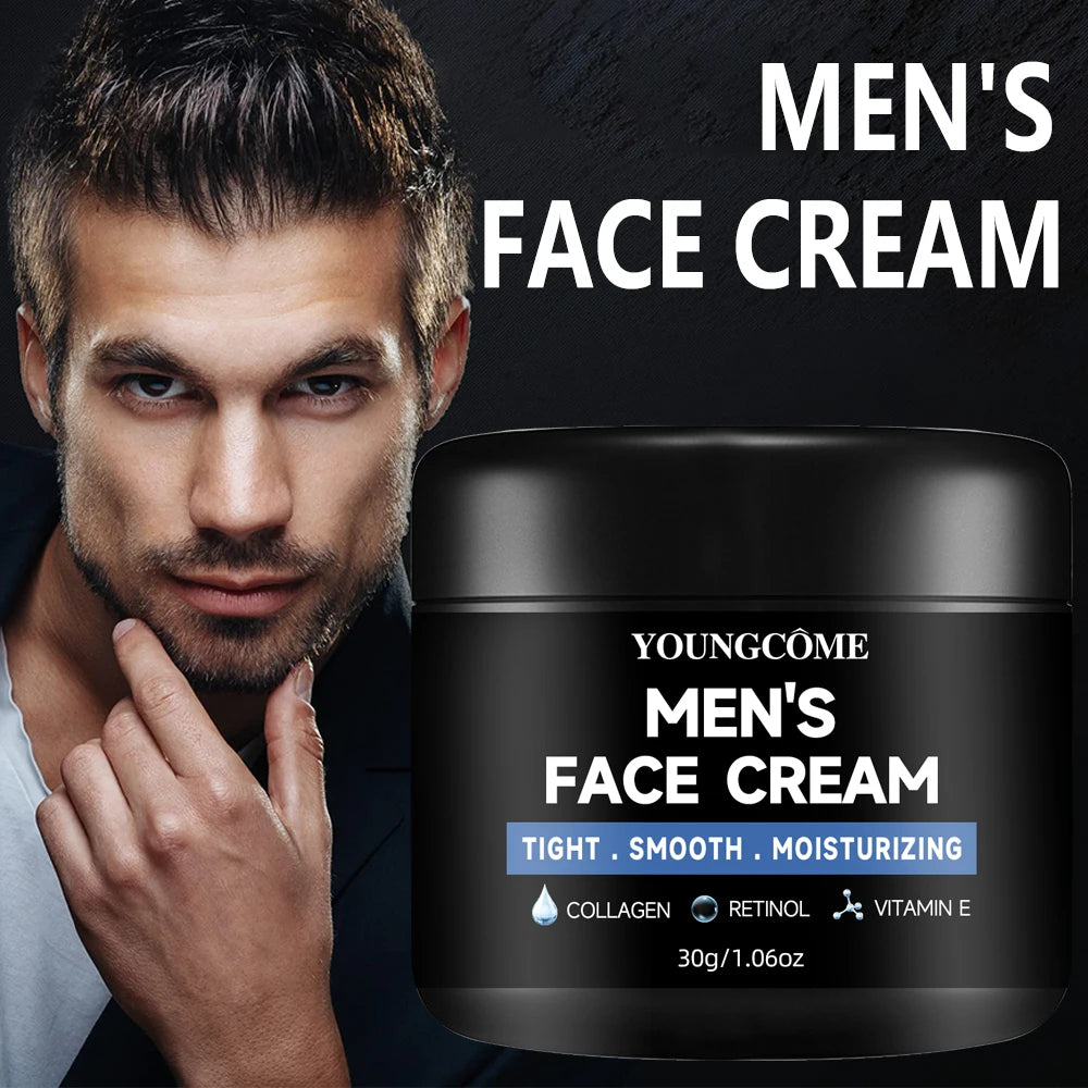 YOUNGCOME Men’s Daily Routine Set with Serum & Moisturizer with Ccollagen, Retinol & Vitamin E for All Skin Types Oasis Select