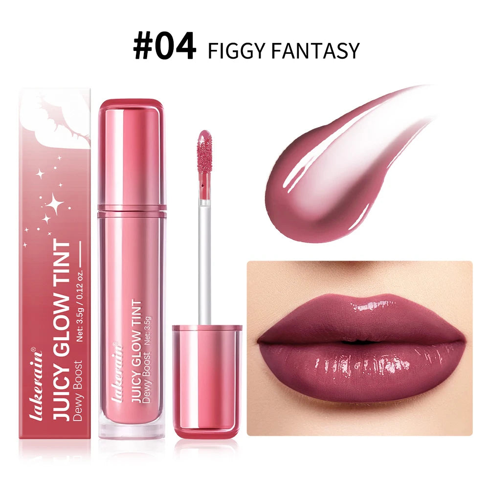 Waterproof Lip Gloss Long Lasting Moisturizing Halo Dyeing Mirror Glass Shine Color Cosmetics Care Oil Plumper Oasis Select 4Figgy Fantasy