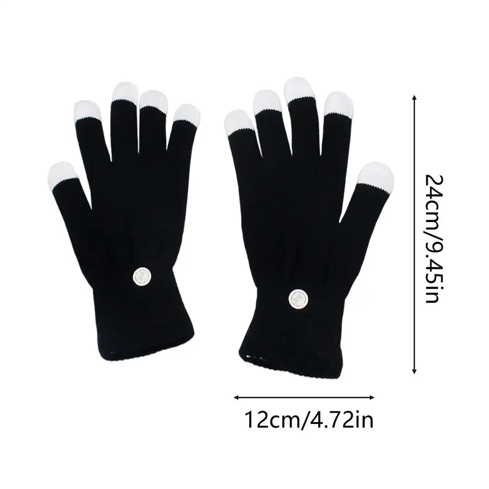 LED Gloves Adjustable 7-Colors Cool Tools LED Gloves for Boys for Performance Christmas Boy Stocking Stuffers Dad Girls Teen Oasis Select Adult version
