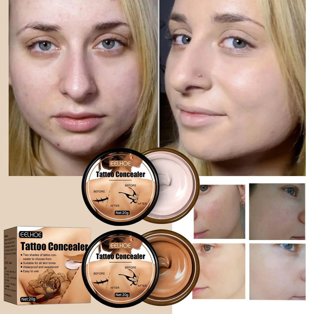 Waterproof Tattoo Concealer Cover Scar Makeup Brighten Foundation Cream Freckle Birthmarks Cover Concealer Body Coverage Cream Oasis Select