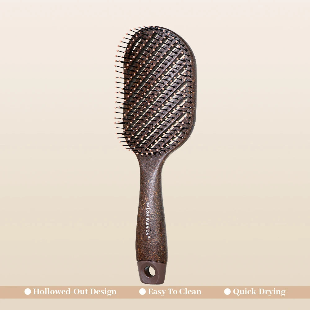 Hollow Boar Bristle Hair Brush – Detangling & Scalp Massage Detangling Hair Brush Oasis Select M34SY