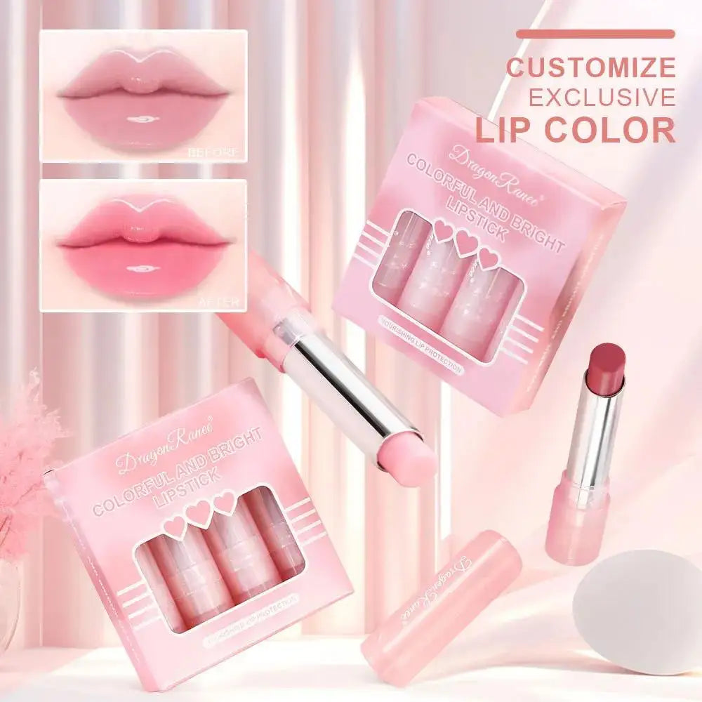Dragon Ranee Tinted Jelly Lip Balm Set – Color-Changing 4 Pcs