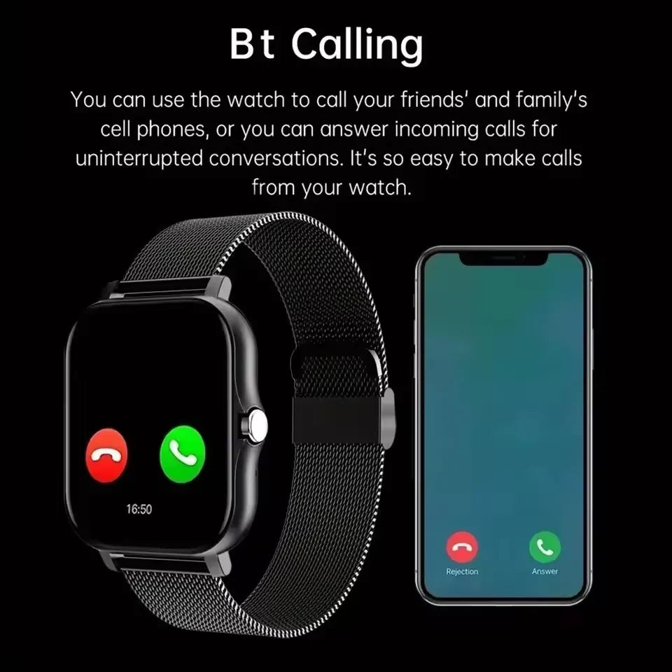 Smart Watch 1.83" HD Bluetooth Call Fitness Tracker Men Women