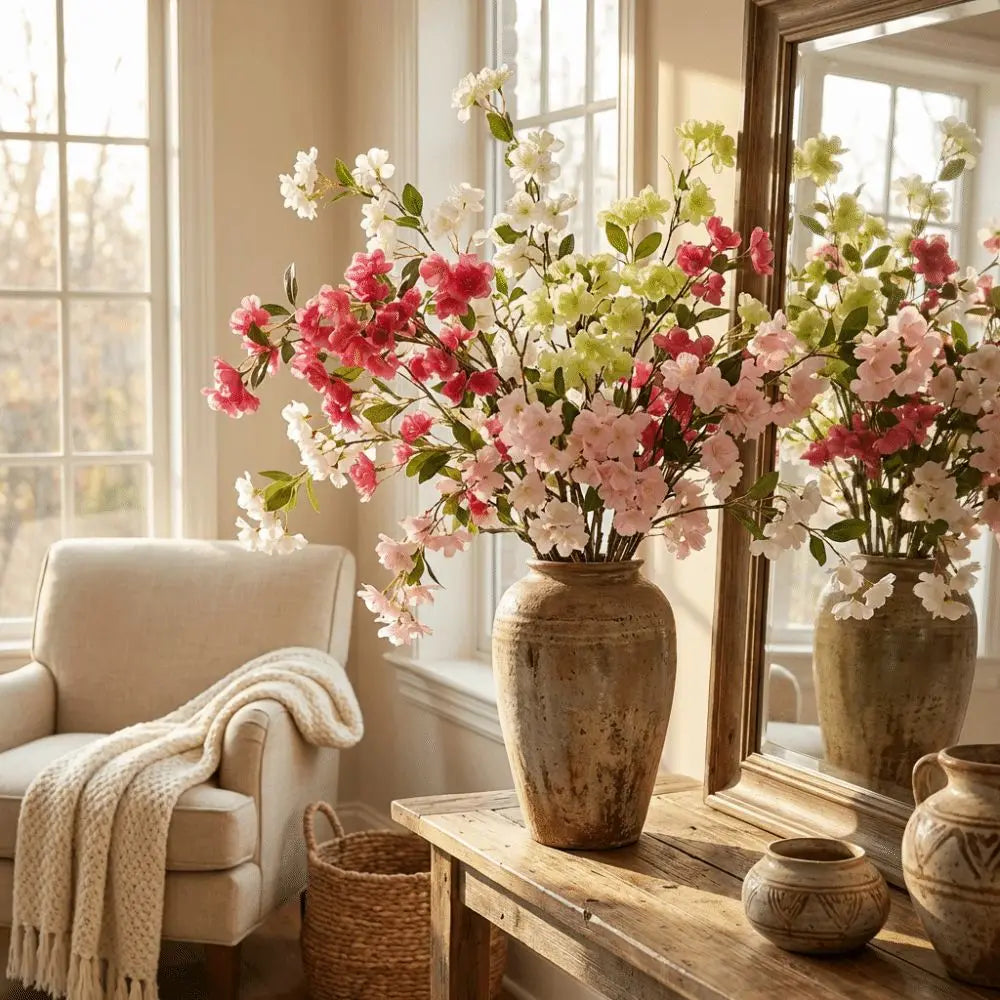Artificial Cherry Blossom Long Branch – Real-Touch Fake Flower