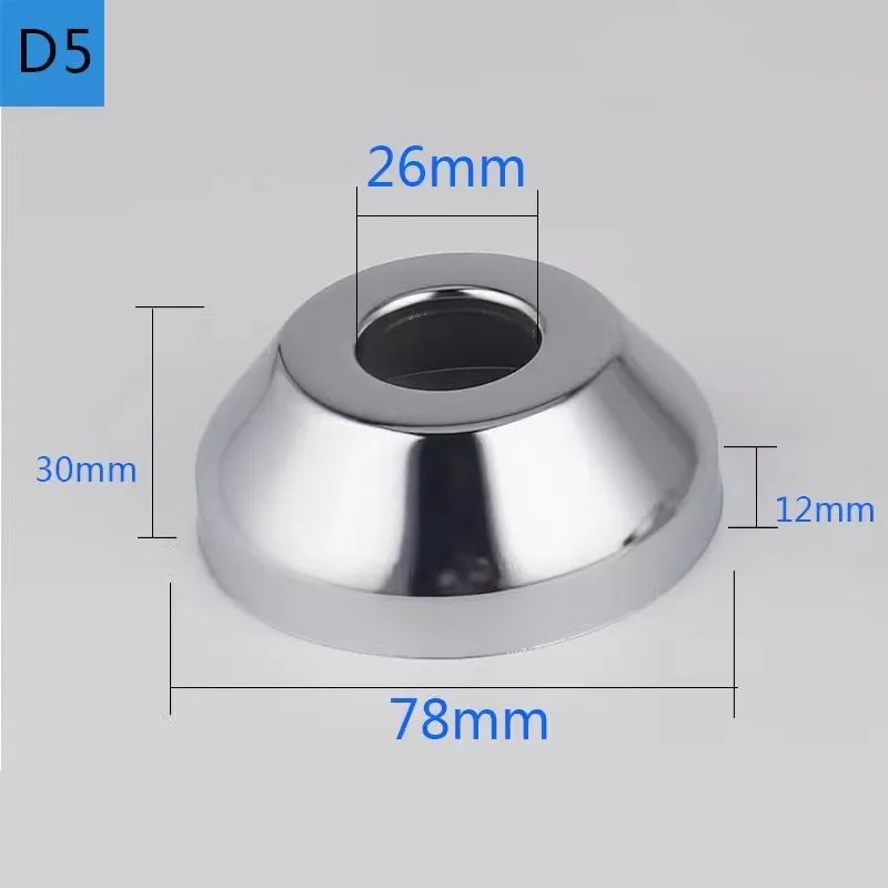 2PCS Stainless Steel Water Pipe Connector 1/2"3/4"1"Faucet Decorative Cover Heighten Valve Panel Shower Kitchen Tap Accessories Oasis Select D5-2pcs