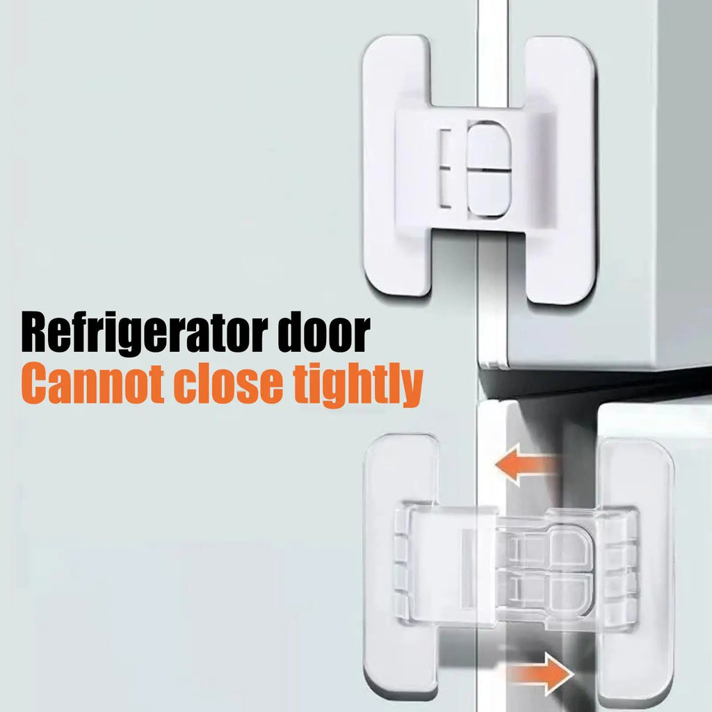 2PCS Fridge Door Lock Refrigerator Door Fixed Buckle Punch-free Self-Adhesive Fridge Door Closer Anti-open Buckle for Kitchen Oasis Select