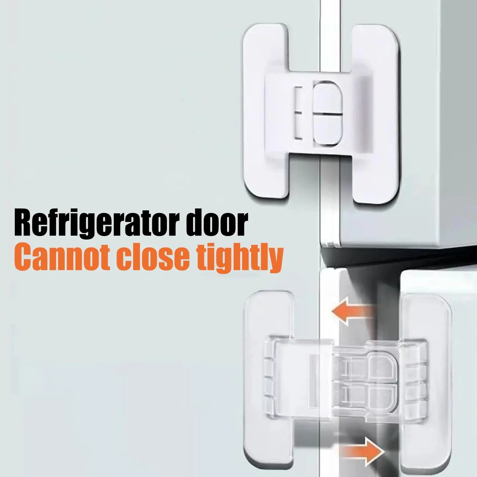2PCS Fridge Door Lock Refrigerator Door Fixed Buckle Punch-free Self-Adhesive Fridge Door Closer Anti-open Buckle for Kitchen Oasis Select