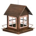 House-Shape Hanging Bird Feeder | Large Capacity Metal Garden