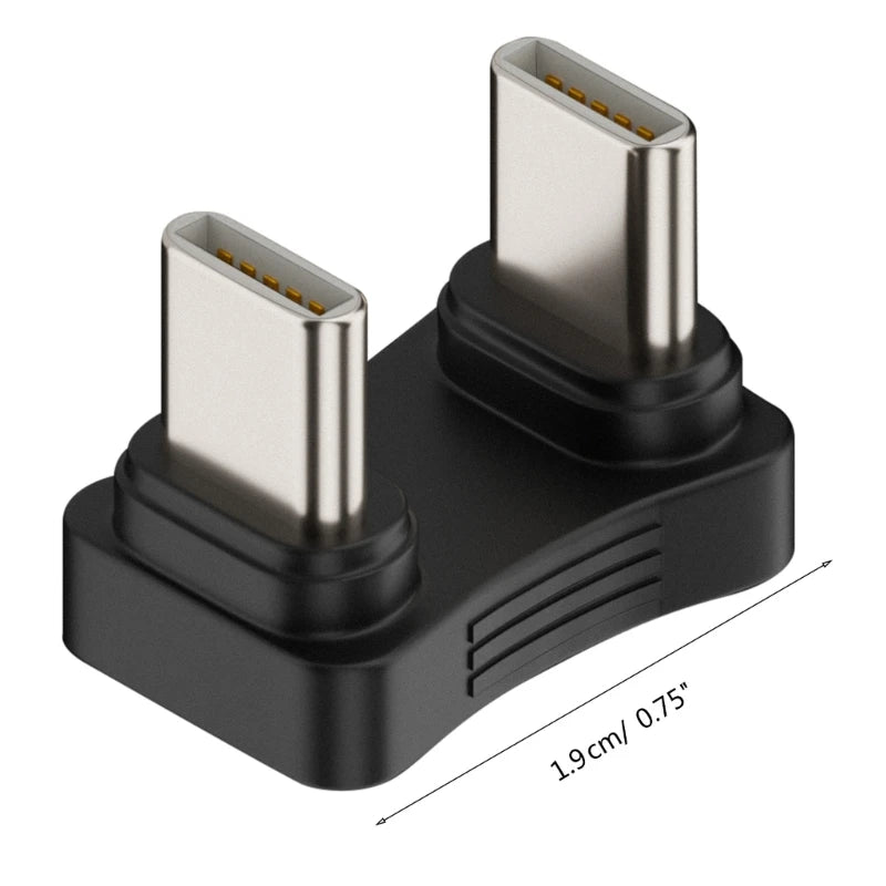 180° USB-C Male to Male Adapter | PD 65W Fast Charging USB-C Adapter Oasis Select
