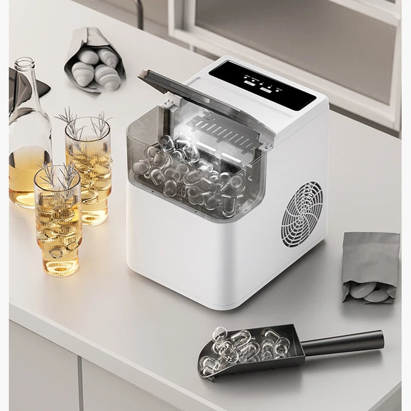 Compact Portable Ice Maker 12KG/24H – Bar & Home Use