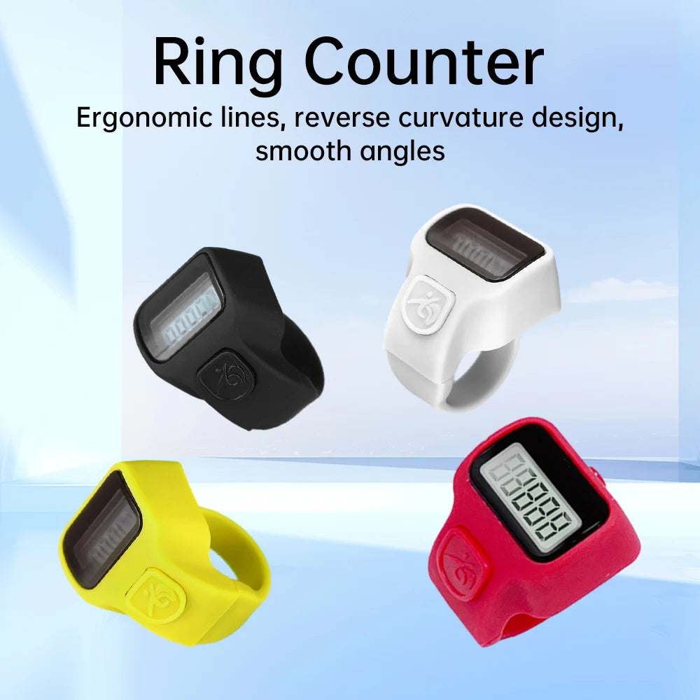 Mini Ring Shape Finger Counter LCD Electronic Digital Tally Counter Smart Ring Click Lap Counter Event Clicker Finger Counters Oasis Select