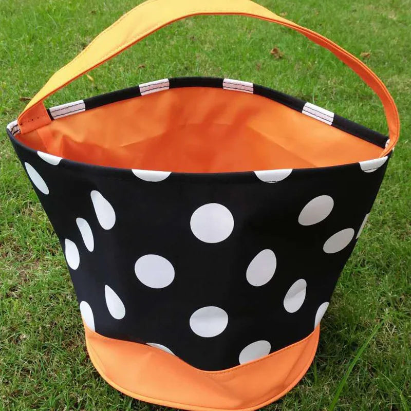 Halloween Portable Canvas Candy Bag Halloween Decoration Basket Kids Tote Bag Pumpkin Basket Halloween Decoration Oasis Select Style 2 Other