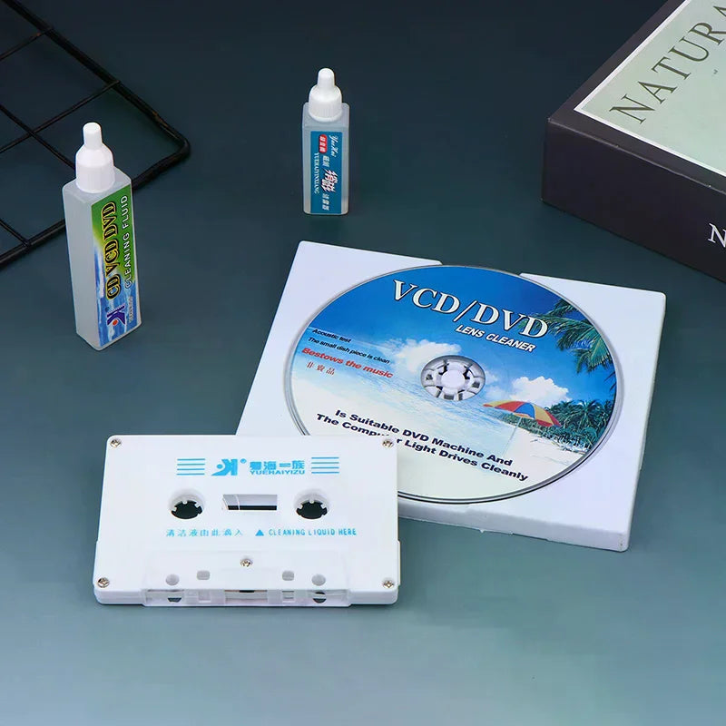 CD VCD DVD Player Lens Cleaner Audio Cassette Tape Head Cleaner Demagnetizer Audio Cassette Tape Player Wet/dry Head Cleaner Oasis Select