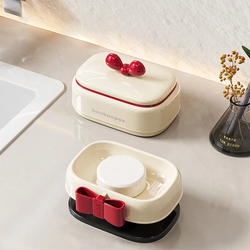 Leakproof Soap Dish With Lid & Draining Layer, Travel Bar Soap Holder Case Container, Portable Travel Size Toiletries Essentials Oasis Select