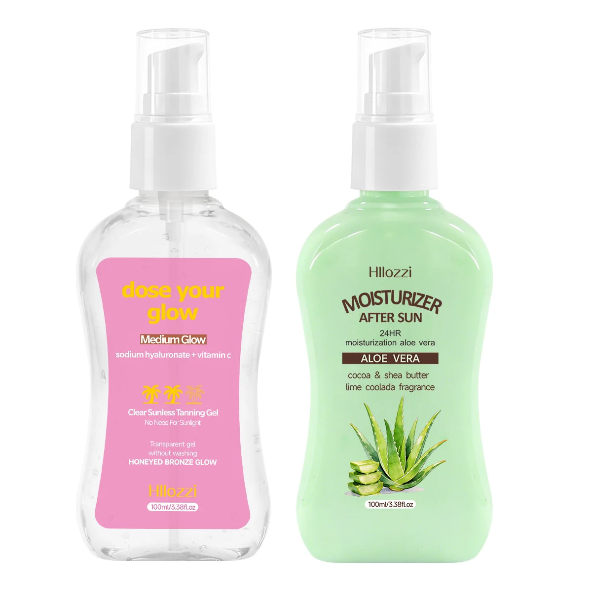 CLEAR SUNLESS TANNING GEL (MEDIUM GLOW) MOISTURIZER AFTER SUN,Long-lasting bronze, nourishing without stickiness Oasis Select Tanning Care Set
