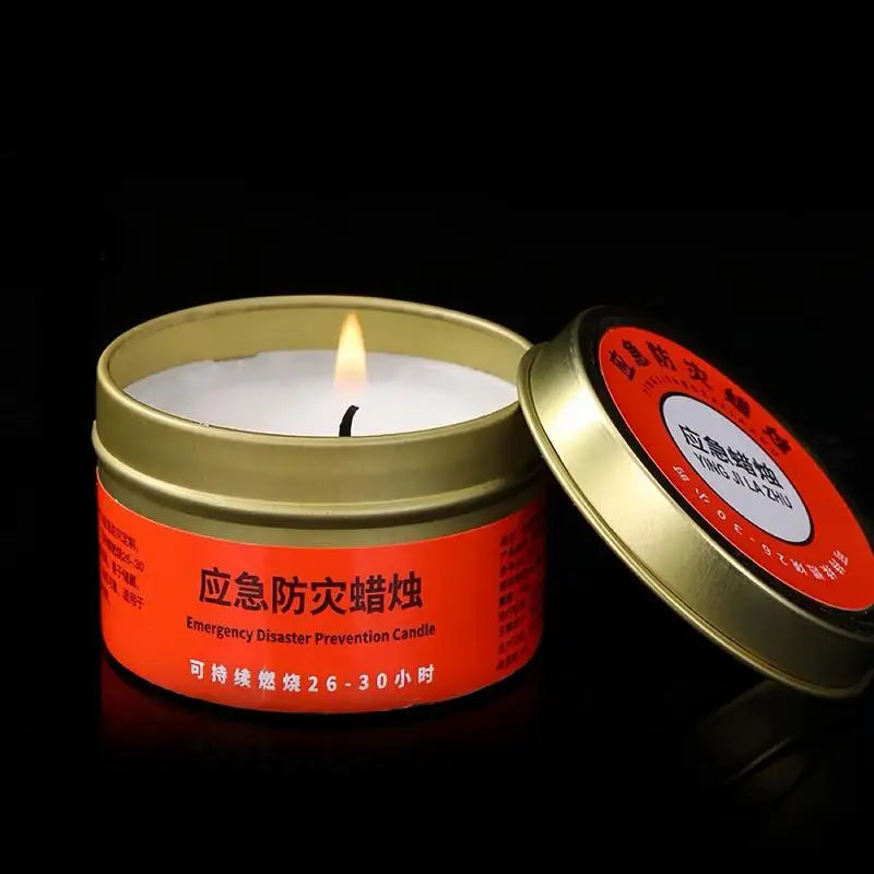 Camping Candles Survival 30 Hour Home Candles Lighting Long Burning Windproof Camping Slow Burn Tea Light Light & Heat Source Oasis Select