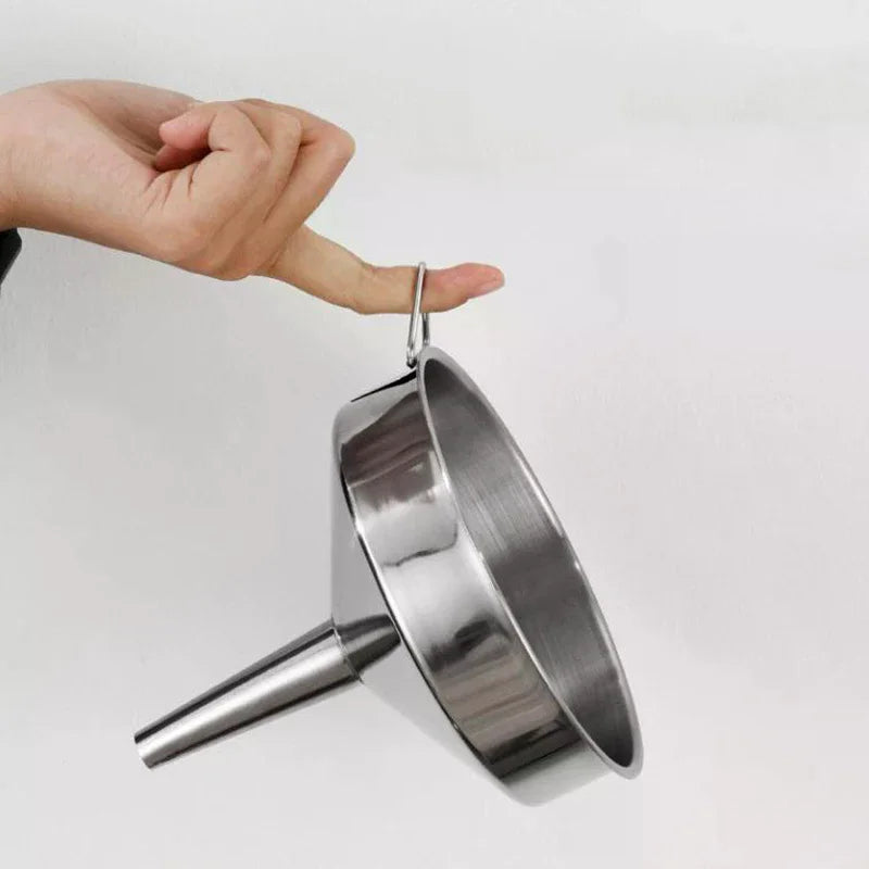 Wide Mouth Metal Funnel Kitchen Accessory for Canning Oil Wine Beer Pouring into Bar Flask Oasis Select