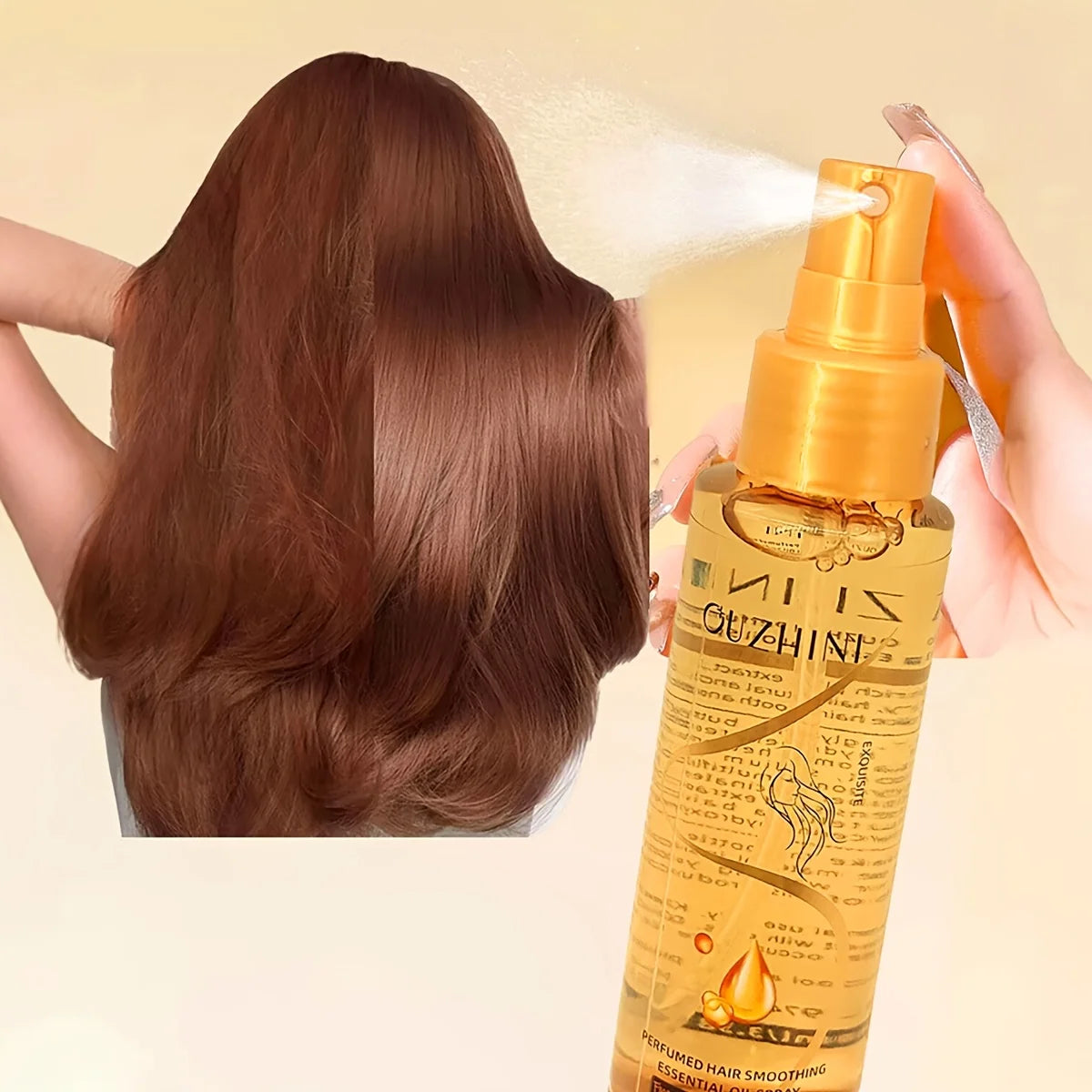 Fragrance Hair Care Essential Oil Spray, Fragrance Hair Conditioner, Smooth Hair Care Essential Oil to Prevent Frizz, Moisturizing and Nourishing, Long-Lasting Fragrance Hair Care Essential Oil Spray 100Ml/Bottle-1 Bottle Oasis Select