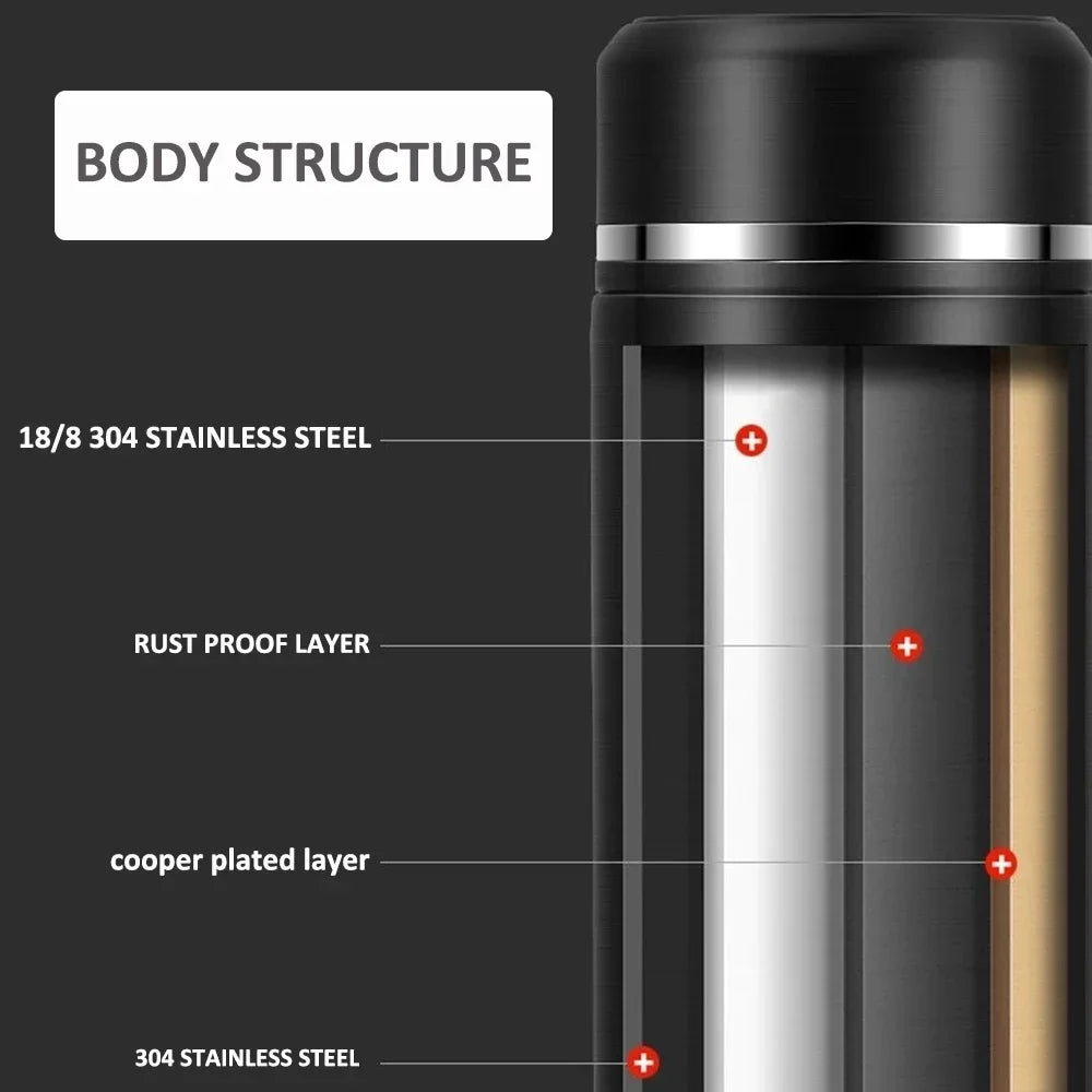 500ML Stainless Steel Thermos Cup with Separator 316 Smart Cup High Value Gift Cup Coffee Cup Father's Gift Cold Cup To Business Oasis Select
