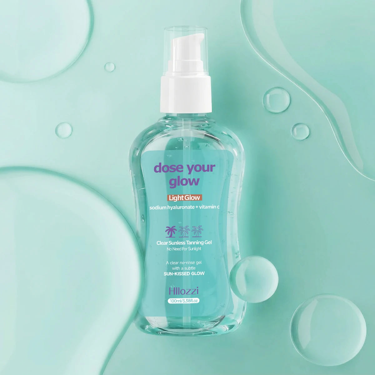 CLEAR SUNLESS TANNING GEL (LIGHT GLOW) ALOE VERA GEL,Long-lasting bronze color, moisturizes the skin, suitable for all skin type Oasis Select LIGHT GLOW