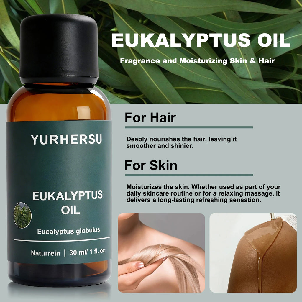 100% Pure Eucalyptus Essential Oil 30ml – Diffuser & Skin Care Essential Oil Oasis Select