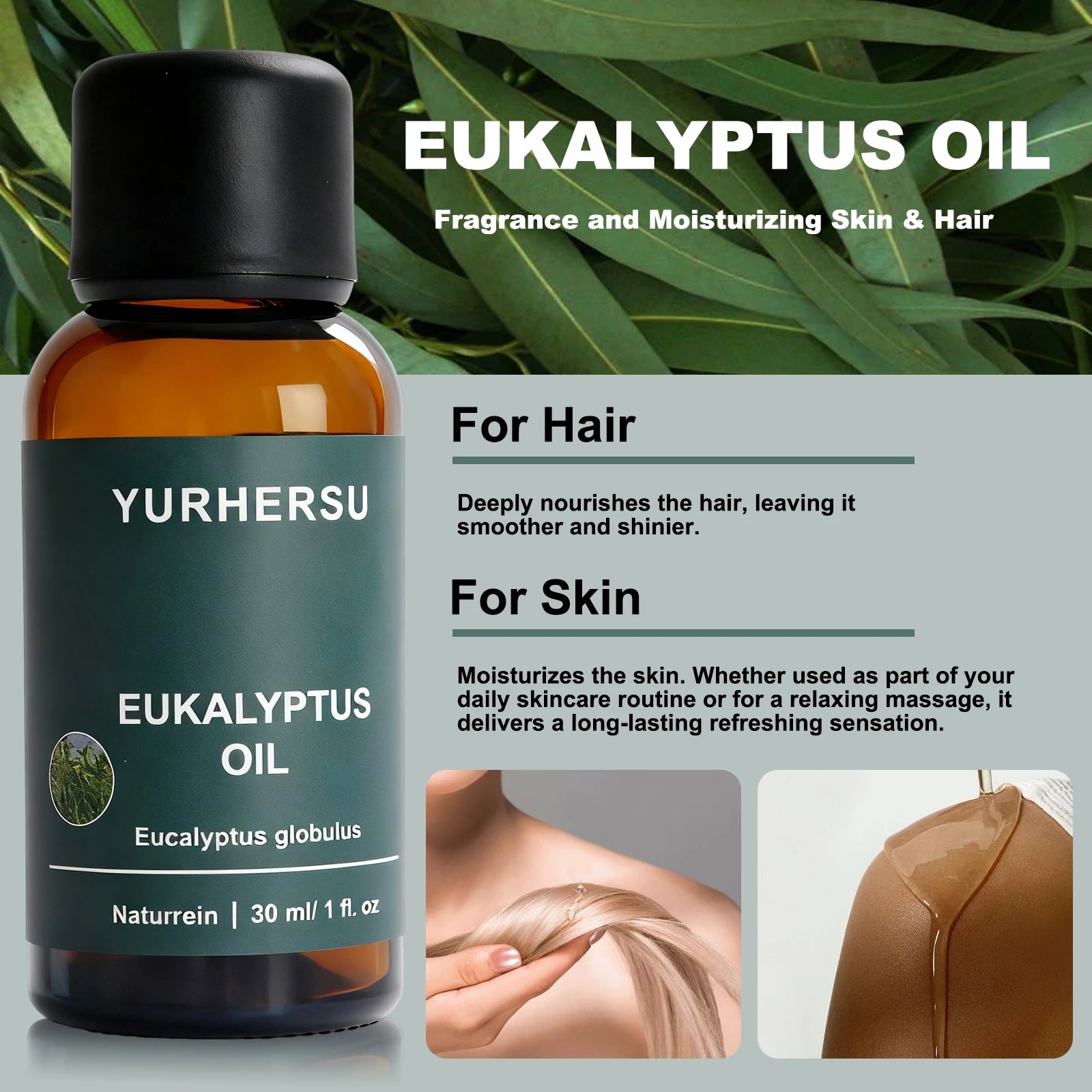 100% Pure Eucalyptus Essential Oil 30ml – Diffuser & Skin Care Essential Oil Oasis Select