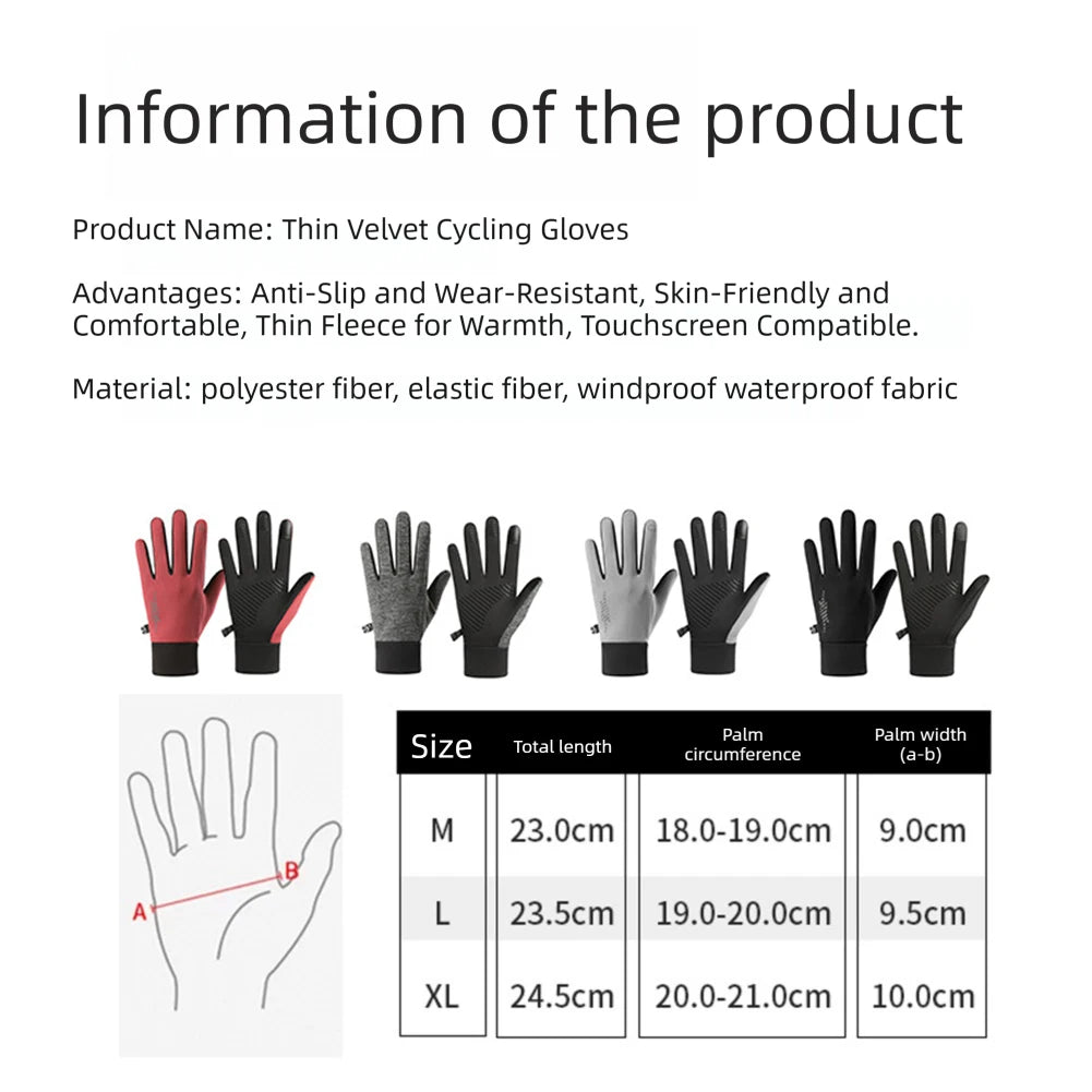 Winter Thermal Touch Screen Gloves – Unisex Anti-Slip