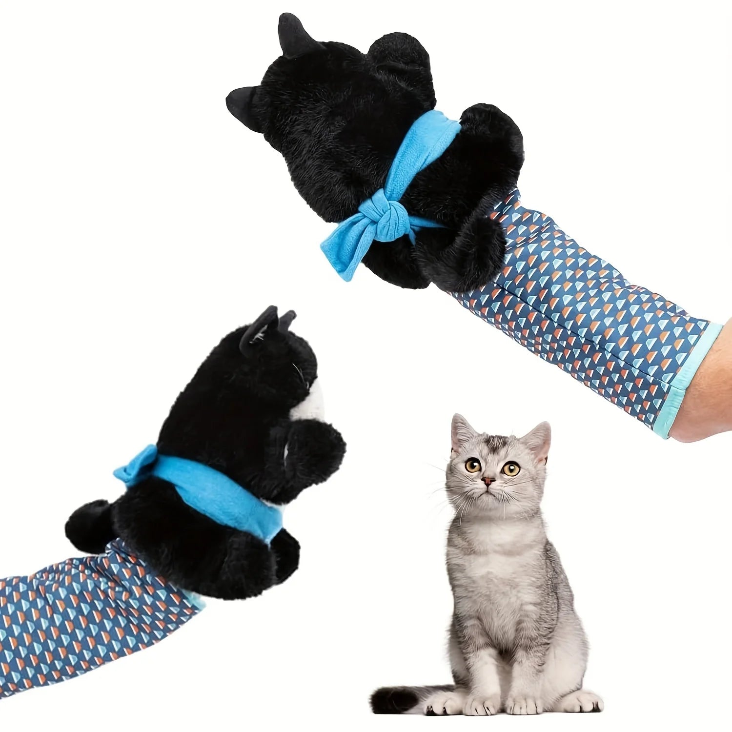 Interactive Cat Wrestling Puppet Toy with Poseable Limbs, Plush Stuffed Animal for Indoor Play ,Durable & Safe cat toys dog toy Oasis Select