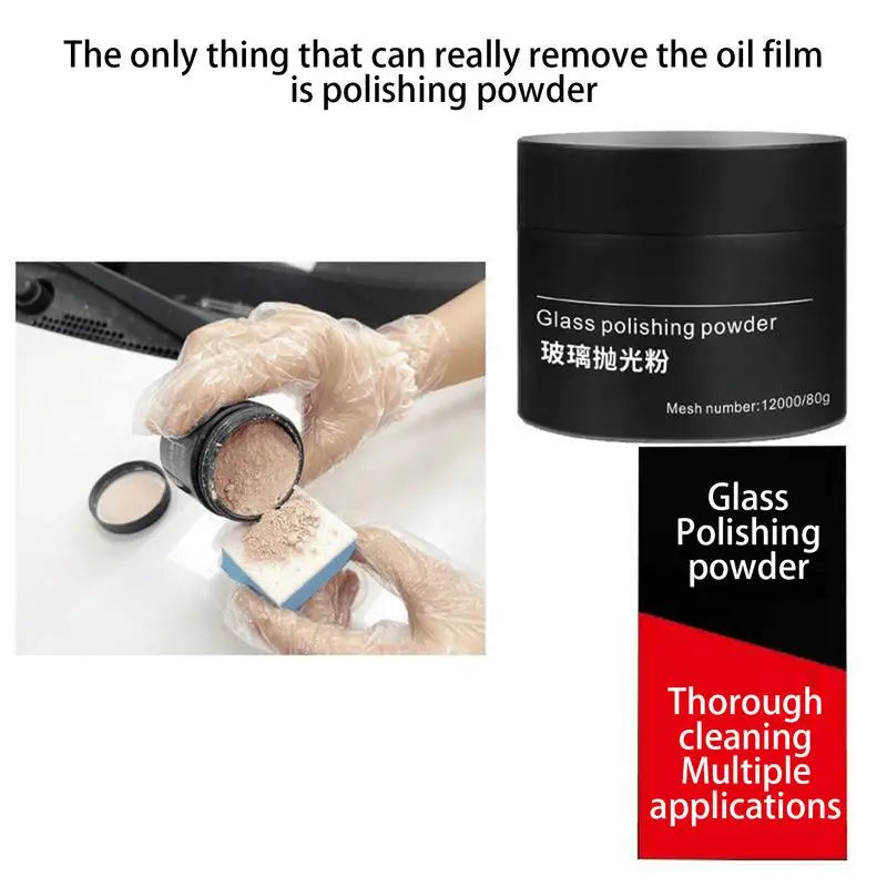 80g Glass PolishCerium Oxide Powder Car Window Polishing Mirrors Powder Powder Glass Remove Composite Rare Repair Tool Oasis Select