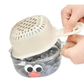 Double-layer Vegetable Washing Basket Drip Water Basket Colander For Kitchen Fruit 12 cm Cute Drain Storage Basket Oasis Select White