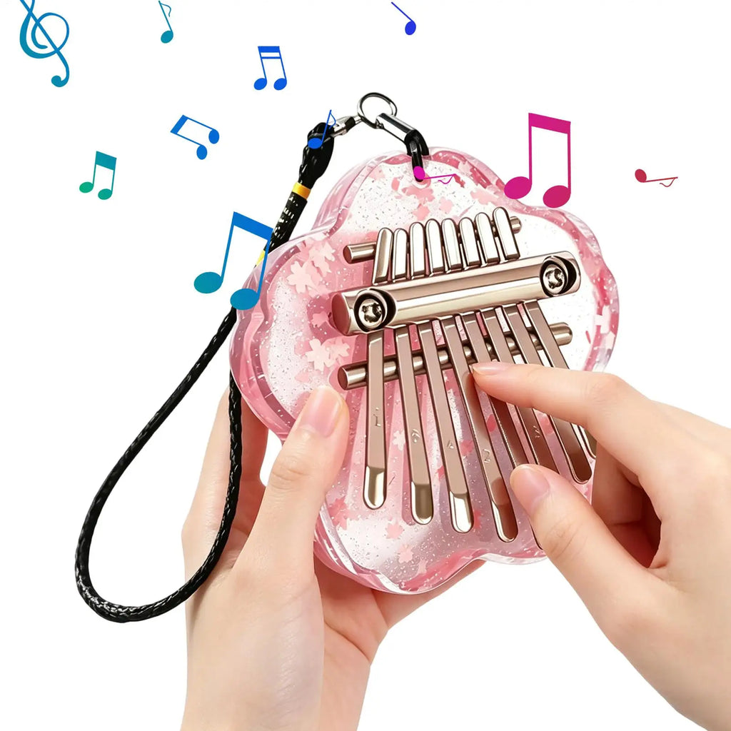 8-key Finger Thumb Piano Mini Kalimba Portable Finger Piano for Adults and Children Kalimba Musical Instrument Gift Mini Pendant Oasis Select