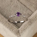 Amethyst Zirconia Silver-Plated Women's Ring | Fashion Jewellery Fashion Ring Oasis Select purple 6